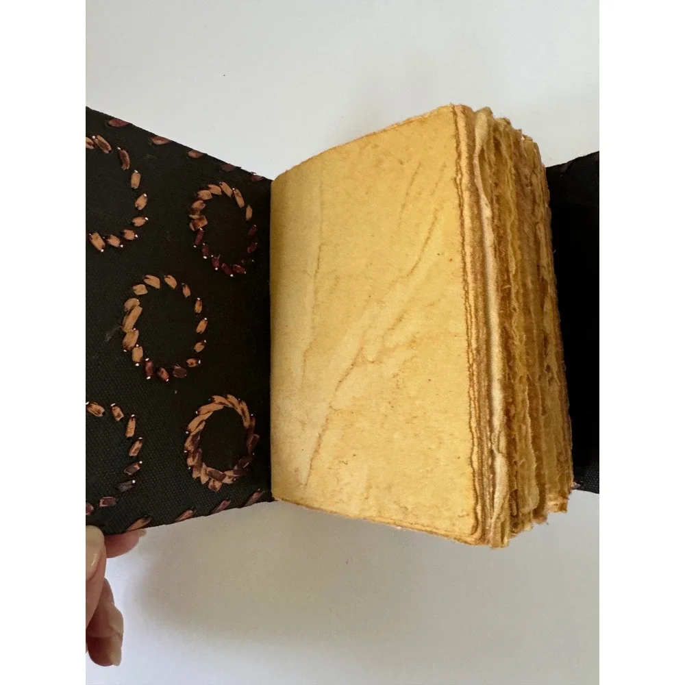 Chakra Stone Leather Embossed Journal Vintage Handmade Paper Diary Brown 5x7